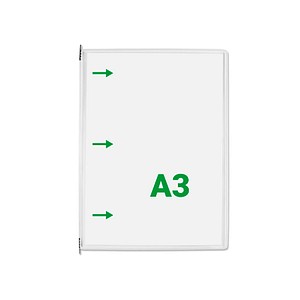 Image 20 tarifold Sichttafeln DIN A3 weiß, Öffnung seitlich