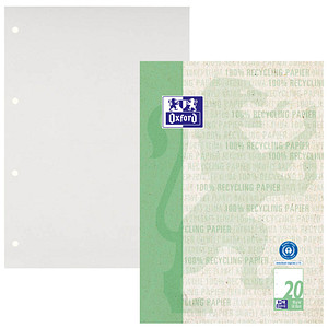 Image Oxford Schulblock "Recycling", DIN A4, 50 Blatt, Lineatur 20