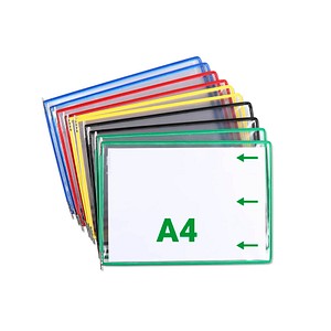 Image 20 tarifold Sichttafeln mit 5 Aufsteckreitern DIN A4 quer farbsortiert, Öffnung seitlich