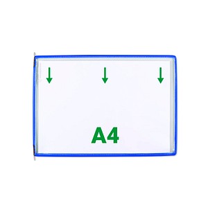 Image 20 tarifold Sichttafeln mit 5 Aufsteckreitern DIN A4 quer blau, Öffnung oben