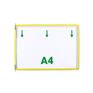 Image 20 tarifold Sichttafeln mit 5 Aufsteckreitern DIN A4 quer gelb, Öffnung oben