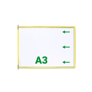 Image 10 tarifold Sichttafeln mit 5 Aufsteckreitern DIN A3 quer gelb, Öffnung seitlich