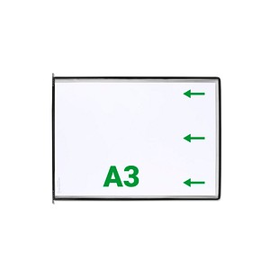 Image 10 tarifold Sichttafeln mit 5 Aufsteckreitern DIN A3 quer schwarz, Öffnung seitlich