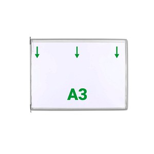 Image 10 tarifold Sichttafeln DIN A3 quer grau, Öffnung oben