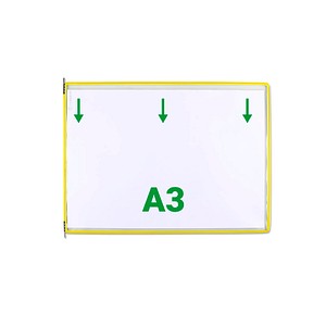 Image 10 tarifold Sichttafeln DIN A3 quer gelb, Öffnung oben