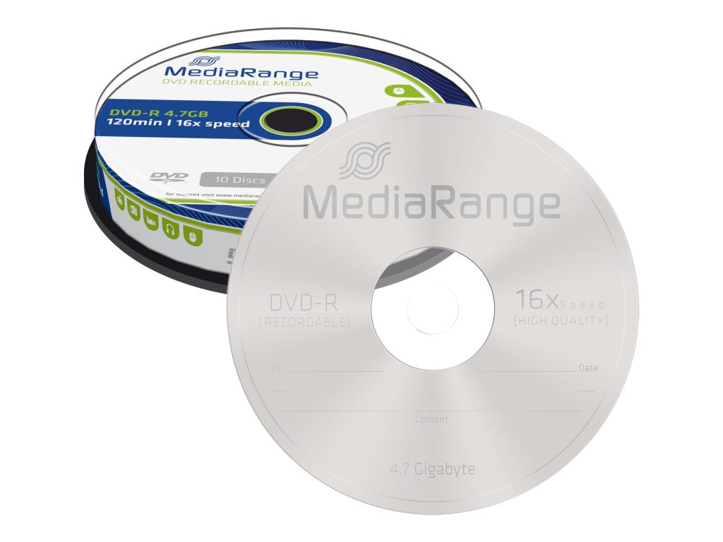 Image MEDIARANGE DVD-R MediaRange 16x 10pcs Spindel