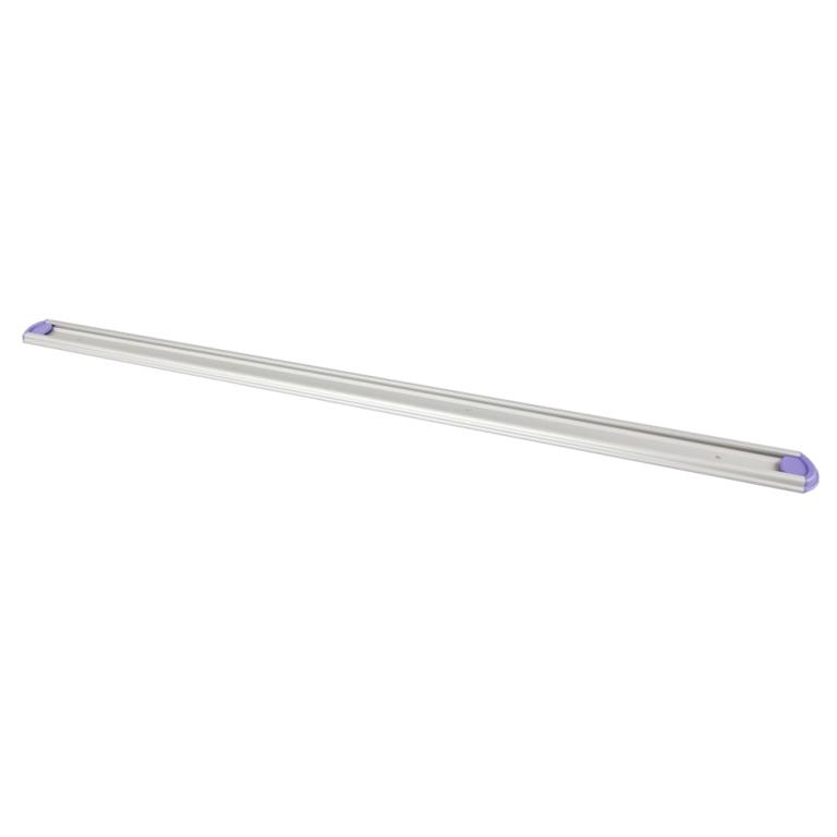 Image Gerätehalterschiene, 90 cm inklusive 2 farbige Endkappen | lila Wandschiene aus Aluminium für Hygiene-Wandhaltersystem/Gerätehalter, passender Halter ||70598||
