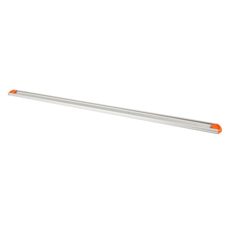 Image Gerätehalterschiene, 90 cm inklusive 2 farbige Endkappen | orange Wandschiene aus Aluminium für Hygiene-Wandhaltersystem/Gerätehalter, passender Halter ||70598||