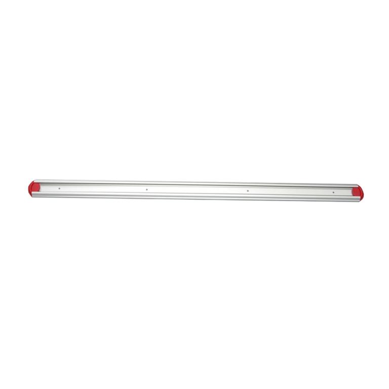 Image Gerätehalterschiene, 90 cm inklusive 2 farbige Endkappen | rot Wandschiene aus Aluminium für Hygiene-Wandhaltersystem/Gerätehalter, passender Halter ||70598||