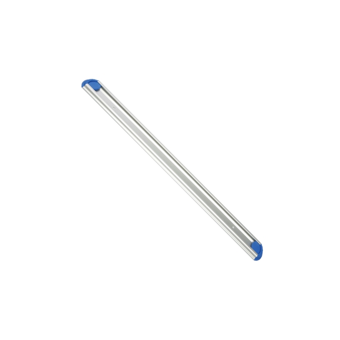 Image Gerätehalterschiene 50 cm inklusive 2 farbige Endkappen | blau Wandschiene aus Aluminium für Hygiene-Wandhaltersystem/Gerätehalter, passende Halter ||70598|| 