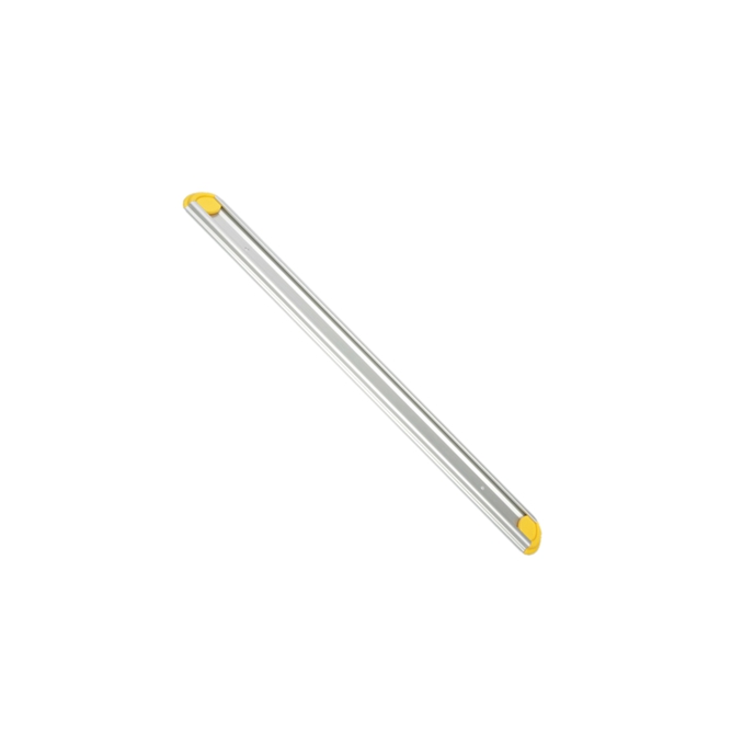 Image Gerätehalterschiene 50 cm inklusive 2 farbige Endkappen | gelb Wandschiene aus Aluminium für Hygiene-Wandhaltersystem/Gerätehalter, passende Halter ||70598|| 