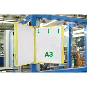 Image tarifold Wand-Sichttafelsystem 413104 DIN A3 gelb mit 10 St. Sichttafeln