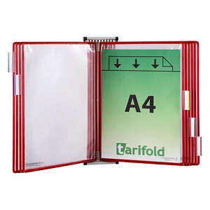 Image tarifold Wand-Sichttafelsystem 414103 DIN A4 rot mit 10 St. Sichttafeln