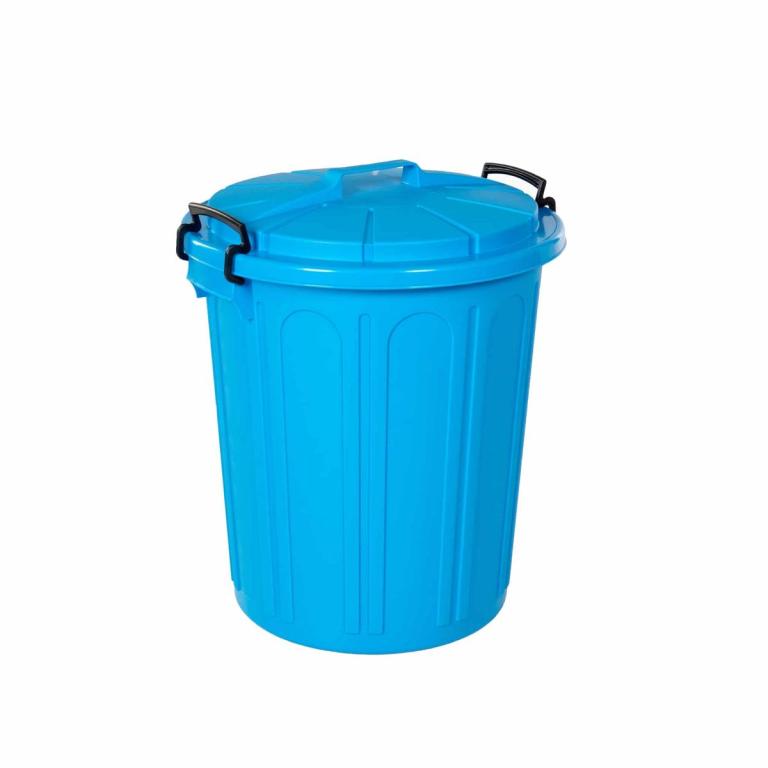 Image Abfallbehälter, Universalbehälter 23 Liter, mit Deckel und Bügelverschlüssen | blau Uni-Tonne