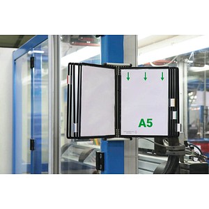 Image tarifold Wand-Sichttafelsystem 415107 DIN A5 schwarz mit 10 St. Sichttafeln
