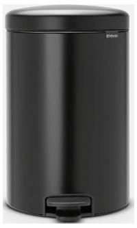 Image BRABANTIA Treteimer Newicon 20,0 L schwarz matt