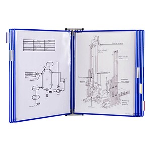 Image tarifold Wand-Sichttafelsystem 418101 DIN A3 blau mit 10 St. Sichttafeln