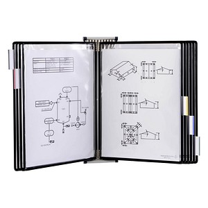 Image tarifold Wand-Sichttafelsystem 418107 DIN A3 schwarz mit 10 St. Sichttafeln