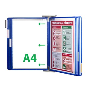 Image tarifold Wand-Sichttafelsystem 427101 DIN A4 blau mit 10 St. Sichttafeln