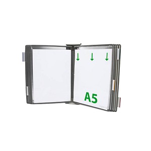 Image tarifold Wand-Sichttafelsystem 425100 DIN A5 grau mit 10 St. Sichttafeln
