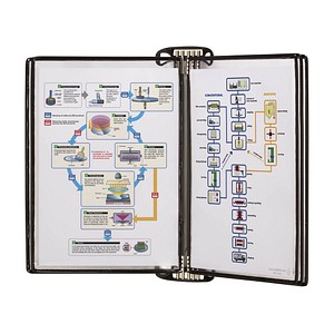 Image tarifold Wand-Sichttafelsystem PRO 920304 DIN A4 schwarz mit 5 St. Sichttafeln