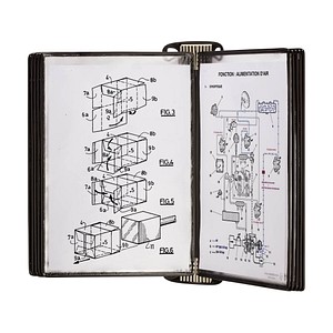 Image tarifold Wand-Sichttafelsystem PRO 920305 DIN A4 schwarz mit 10 St. Sichttafeln