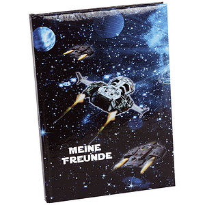 Image goldbuch Freundebuch Raumschiff ca. DIN A5 liniert, mehrfarbig Softcover 88 Seiten