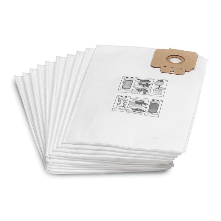 Image Staubsaugerbeutel Vlies, weiß | 10 Stück/Pack passend für Kärcher CV 30/1, CV 38/2, CV 38/2 Adv, CV 48/2, CV 48/2 Adv, CV 30/1, CV 38/2, CV 48/2, CV 48/2 Adv