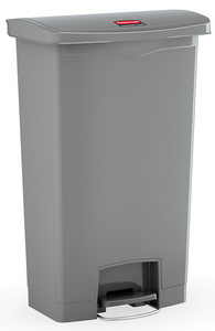 Image Rubbermaid Tret-Abfalleimer Slim Jim, 50 Liter, grau