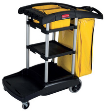Image Rubbermaid High-Capacity-Reinigungswagen FG9T7200, schwarz