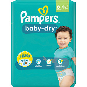 Image Pampers Windeln baby-dry Größe 6 Extra Large, 13-18 kg
