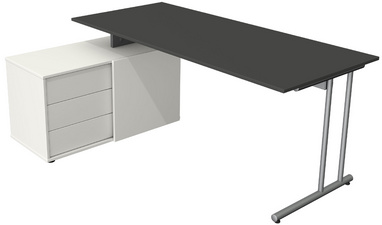 Image kerkmann Komplett-Arbeitsplatz Start Up, anthrazit