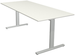 Image kerkmann Schreibtisch Form 2, (B)1.400 mm, weiß