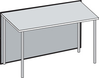 Image kerkmann Tischelement Atlantis, einseitig schräg