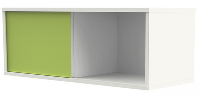 Image kerkmann Wand-/Aufsatzregal, 1 Ordnerhöhe, weiß/grün
