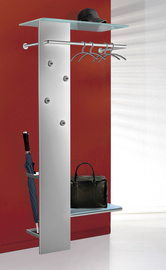 Image kerkmann Wandgarderobe Kent, 4 Kraftmagnethaken, alusilber