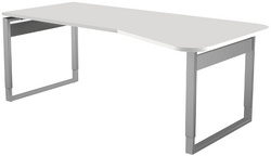 Image kerkmann PC-Schreibtisch Form 5, Bügel-Gestell, weiß
