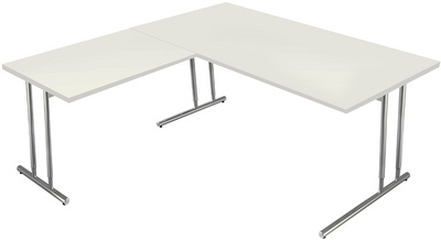 Image kerkmann Schreibtisch ARTLINE mit Anbau, (B)1.800 mm, weiß