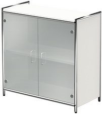 Image kerkmann Sideboard ARTLINE, 2 Ordnerhöhen, 2 Glastüren, weiß