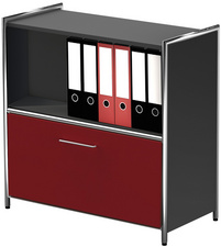 Image kerkmann Sideboard ARTLINE, 2 Ordnerhöhen, 1 rote Schublade
