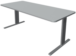 Image kerkmann Schreibtisch UNIC, (B)1.600 mm, lichtgrau