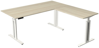 Image kerkmann Sitz-Steh-Schreibtisch Move 3 fresh mit Anbau,ahorn