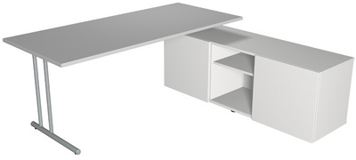 Image kerkmann Komplett-Arbeitsplatz Start Up, lichtgrau