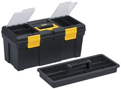 Image ALLIT Werkzeugkoffer McPlus Promo 20, PP, schwarz/gelb unbestückt, Fächer für K