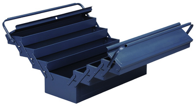 Image ALLIT Werkzeugkasten McPlus Metall 7/57, unbestückt, blau aus Stahlblech, pulve