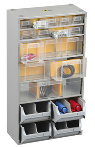 Image ALLIT Werkstatt-Magazin (L x B x H) 300 x 165 x 565 mm 465610 Anzahl Fächer: 19