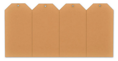 Image rillprint Warenanhänger, 35 x 70 mm, kraft braun