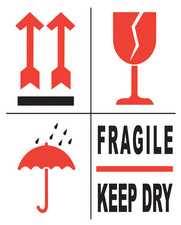 Image rillprint Hinweisetiketten "Fragile/Keep Dry", 80 x 100 mm