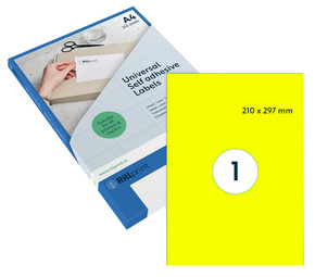 Image rillprint Fluoreszierende Etiketten, 210 x 297 mm, gelb