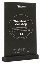 Image EUROPEL Kreidetafel Tischaufsteller, DIN A4 quer, schwarz